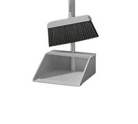 FJOADNVM Juego De Escoba Y Recogedor Juego de Escoba y recogedor con Peine Dientes, Kit Barrido Pelo Antiadherente, diseño Almacenamiento Plegable for Limpieza Suelo baño, Cocina hogar(Gray Medium)
