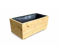 FKL D23 - Jardinera de madera para jardín, terraza, macetero, impermeabilizado, ya montado