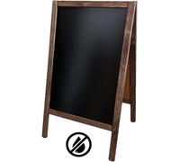 FKL DESIGN Home Deco ¡3 tamaños! Tapón para clientes expositor publicitario de pie publicitaria de pie tapón para clientes marco de madera negro pizarra (S 100 x 60 cm)