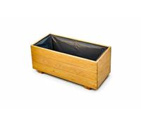 FKL DESIGN Home Deco Jardinera de Madera Jardinera para terraza de jardín Jardinera de Madera Impregnada D26 (Roble, 60 x 30 x 29 cm)
