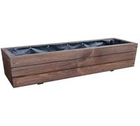 FKL DESIGN Home Deco Jardinera de Madera Jardinera terraza jardín 14 litros Totalmente montada D6 Palisandro (Longitud 90 cm)