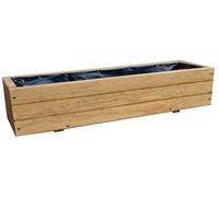 FKL DESIGN Home Deco Jardinera de Madera Jardinera terraza jardín 14 litros Totalmente montada D6 Roble (Longitud 90 cm)