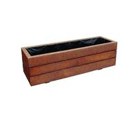 FKL DESIGN Home Deco Jardinera de Madera para jardín, terraza, 9 litros, Totalmente montada, D6, Nogal (Longitud 60 cm)