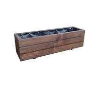 FKL DESIGN Home Deco Jardinera de Madera para jardín, terraza, 9 litros, Totalmente montada, D6, Palisandro (Longitud 60 cm)