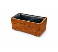 FKL DESIGN Home Deco Jardinera de madera para jardín, terraza, jardinera de madera, impregnada D26 (teca, 60 x 30 x 29 cm)