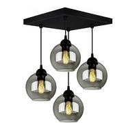 FKL DESIGN Home Deco Lámpara De Techo, Colgante Bola, Color: Negro, Gris, Blanco, 830N100 (AZ4)