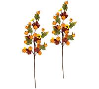 Flair Flower Rama de otoño Artificial con Girasoles, Calabazas y Hojas, decoración otoñal, Flores Artificiales de Seda, Flores de plástico para jarrones, Guirnalda de Halloween (020923OR)