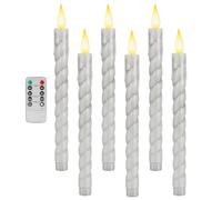 Flameless Taper Candlesticks, Flickering LED Candlesticks, Battery Operated Light Set, Realistic Flame Effect, Safe Ambient Glow, for interior Outdoor Party Banquet, Celebration Use