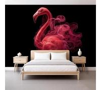 Flamenco rosa ahumado papel pintado no tejido 3D 250 x 175 cm pared foto pared arte digital papel pintado panorámico pared para sala de estar TV sofá tema hotel pasillo fondo pintado