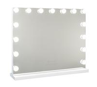 Flamingueo Espejo Maquillaje Con Luz Led Espejo Tocador de Maquillaje Con Luz 15 Bombillas LED Espejo con Luces USB Espejo con Luz 3 Modos Espejo Maquillaje Con Luz Grande