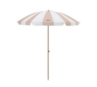 Flamingueo Sombrilla Playa Grande 220x180cm - Parasol con Protección Solar UPF 50+ para Playa, Jardín y Piscina - Orientación y Altura Regulable - Poliéster Waterproof - Bolsa de Transporte - Beige