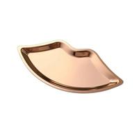 Flaroey 2 Piezas Bandeja de Joyería en Forma de Labio de Acero Inoxidable Cosméticos para el Hogar Bandeja de Metal Bandeja de Almacenamiento de Joyería Femenina Decorativa,B