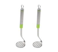 Flaroey 2 Piezas de Prensa de de Acero Inoxidable, Utensilio de Cocina para Albóndigas de Patatas, Machacador Manual Multifuncional Verde
