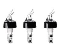 Flaroey 3 unidades de 30 ml de plástico para licor, , botella de vino, boquilla, tapón de corcho, dispensador para vino, a prueba de fugas