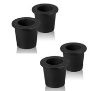 Flaroey 4 piezas para mesa de patio, agujero para sombrilla, cono, estabilizador para sombrilla, orificio para mesa de patio de 2 a 2,5 pulgadas, negro