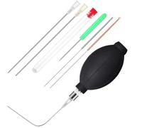 Flaroey Batidor de huevos simple de Pascua Herramienta de batidor de huevos vacíos Suministros para huevos Ucranianos Herramientas para la creación de huevos de Pascua de un solo agujero B