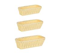 Flaroey Cesta Tejida de Ratán, Cesta de Almacenamiento de Cubiertos, Soporte para Palillos, Cucharas, Tenedor, Caja de Almacenamiento, Contenedor, Organizador de Vajilla B
