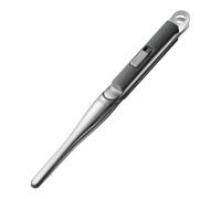 Flaroey Clip para Barbacoa de Acero Inoxidable, Utensilios de Cocina para Carne, Pinzas de Cocina para Acampar, Barbacoa, Ensalada, Accesorios para Hornear, Gris