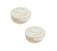 Flaroey Cuenco para Lavar Frutas y Verduras, Diseño Desmontable, Escurridor, Colador con Asas Plegables, 2 Piezas, A