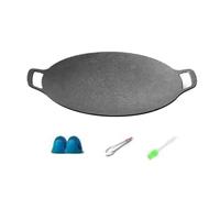 Flaroey de Parrilla para Acampar Al Aire Libre de 32 Cm, de Barbacoa Coreano Antiadherente, Olla para Carne
