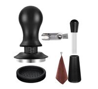 Flaroey Juego de 6 accesorios de café espresso con manipulador de espresso, herramienta WDT, agitador de café, jarra de espuma de 58 mm