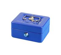Flaroey Mini Caja Chica de Seguridad con Cerradura, Caja Fuerte para Dinero con Ranura para Cerradura, Hucha de Metal para Niños Adultos,