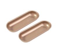 Flaroey Molde Ovalado de Acero Al Carbono para Pasteles, Salchichas, Repostería, Molde Antiadherente para Pan Tostado, Herramienta de Cocina para Hornear, 2 Piezas