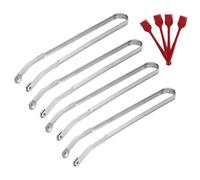 Flaroey Pinzas para Girar Salchichas, Pinzas para Cocinar en la Cocina, Pinzas para Barbacoa para Asar, Pinzas para Parrilla de Salchichas, Pinzas de Cocina con Manejar D
