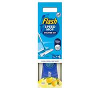 Flash Speedmop Wet Mop - Kit de iniciación para limpiar suelos con acción de fregado, incluye: 1 fregona, 6 recambios húmedos