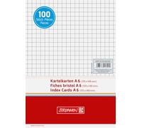 Flashcards fuente, flashcard, 180 g/m², cruzadas A6, a cuadros, envuelto, blanco