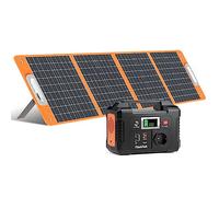 FlashFish 151Wh Estación de Energía Portátil con Panel Solar de 100W,Generador Solar 200W,Batería de Emergencia Salida de CA de 230V,Generador Electrico Portatil para Acampar,balcón y Emergencias