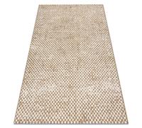 FLAT 48955265 Alfombra de sisal Geométrica - color paja beige natural cuerda 140x200 cm
