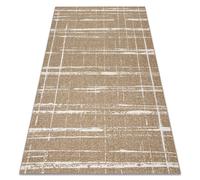 FLAT 48965265 Alfombra de sisal Enrejado vintage - color paja beige natural cuerda 140x200 cm