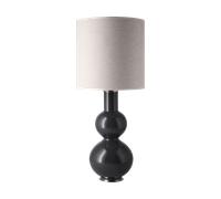 Flavia Lamps Lámpara de mesa Augusta base de lámpara gris London Beige M