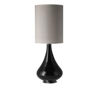 Flavia Lamps Lámpara de mesa Renata base de lámpara negra Milano Tostado L