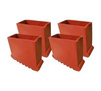 FLCPJGV 4 Piezas Cubierta de Pies de Escalera Almohadilla para Escalera Extensible Protector de Caucho Antideslizante Instalación Simple Adecuado para Garaje, 7,1x2,8 cm