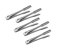 FLCPJGV 5 Piezas Pinza para Hielo Pinza Cocina Pinza Buffet Pinza Servicio Fabricada en Acero Inoxidable Resistente Apta para Fiestas Restaurante Buffet, 19cm
