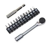 FLCPJGV Mini Destornillador de Carraca con Diseño Bidireccional Pequeñas Puntas Intercambiables Y Mando Antideslizante de Acero Adecuado para, Estilo a