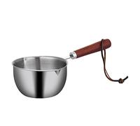 FLCPJGV Sartén de Hierro Fundido para Cocinar con Borde Elevado Mango Ergonómico Vertedor de Aceite Y Diseño Compacto Adecuado para Hogar Preparación de Huevo, 300ml, Individual