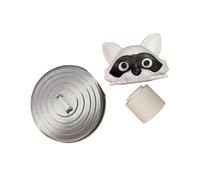 FLCPJGV Soporte de Papel Higiénico Dispensador Porta Rollo Baño Decorativo Mapache Material PLA Estilo Moderno Adecuado para Baño Hogar Decoración, Blanco