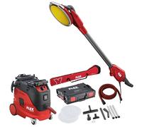 Flex Giraffe GE 6 R-EC + Pistón de seguridad VCE 33 M Juego de lija AC (lijadora de pared y techo jirafa, incl. papel de lija + pistón de seguridad de 30 l, clase M, lijadora de construcción en seco