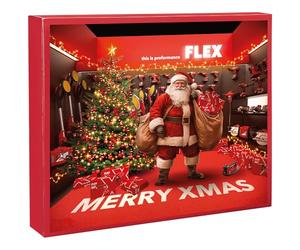 FLEX Xmas 2025 (Calendario de Adviento, con destornillador de batería de 4V y caja de bits/taladros completa, calendario) 534227