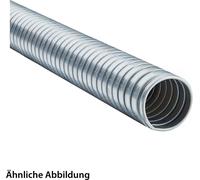 FLEXA FLEXAgraff-VA: Manguera de protección metálica, perfil doblemente plegado, acero inoxidable brillante, diámetro exterior 27,0 mm, diámetro interior 24,0 mm, doblemente plegada
