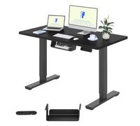 FLEXISPOT 100X60cm Escritorio Elevable Eléctrico con Tablero Entero, Standing Desk, Mesa Elevable Escritorio de Elevable con 4 Opciones de Memoria Inteligente para Oficina y Hogar(Negro)
