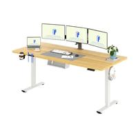 FLEXISPOT Escritorio Elevable Eléctrico 200x80cm, Mesa Escritorio Elevable, Standing Desk Regulable con Memoria, Sistema Anticolisión, Carga 100KG, Mesa Oficina para Casa, Teletrabajo y Gaming, Arce