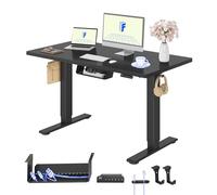 FLEXISPOT Escritorio Elevable Eléctrico E1 Pro Set 120x80, Doble Motor, Tablero Completo, Panel con Memoria, Regulable en Altura, Soporta 100 kg, Negro+Blanco