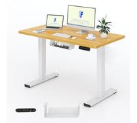 FLEXISPOT QE Pro Escritorio Elevable Eléctrico 100x60cm, Mesa Elevable con Tablero Entreo, Standing Desk para Oficina & Hogar y Teletrabajo, Arce