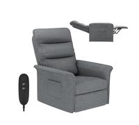 FLEXISPOT Sillón Relax Eléctrico Reclinable, Sofá Relax Ergonómico | Sillón Reclinable para Salón, Dormitorio y Cine en Casa, Sofá Relax Ajustable para Pisos Pequeños, Gris Claro