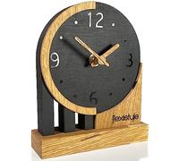 FLEXISTYLE Moderno Reloj de pie pequeño de Madera Roble salón baño (Estilo 3)