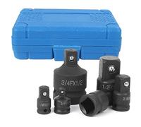 FLEXMAN 6Pcs Conjunto de Adaptador de Socket de Impacto, 1/4 ", 3/8", 1/2 ", 3/4" Tamaño de Transmisión Converter Socket Sdapter con Estuche de Almacenamiento Duradero